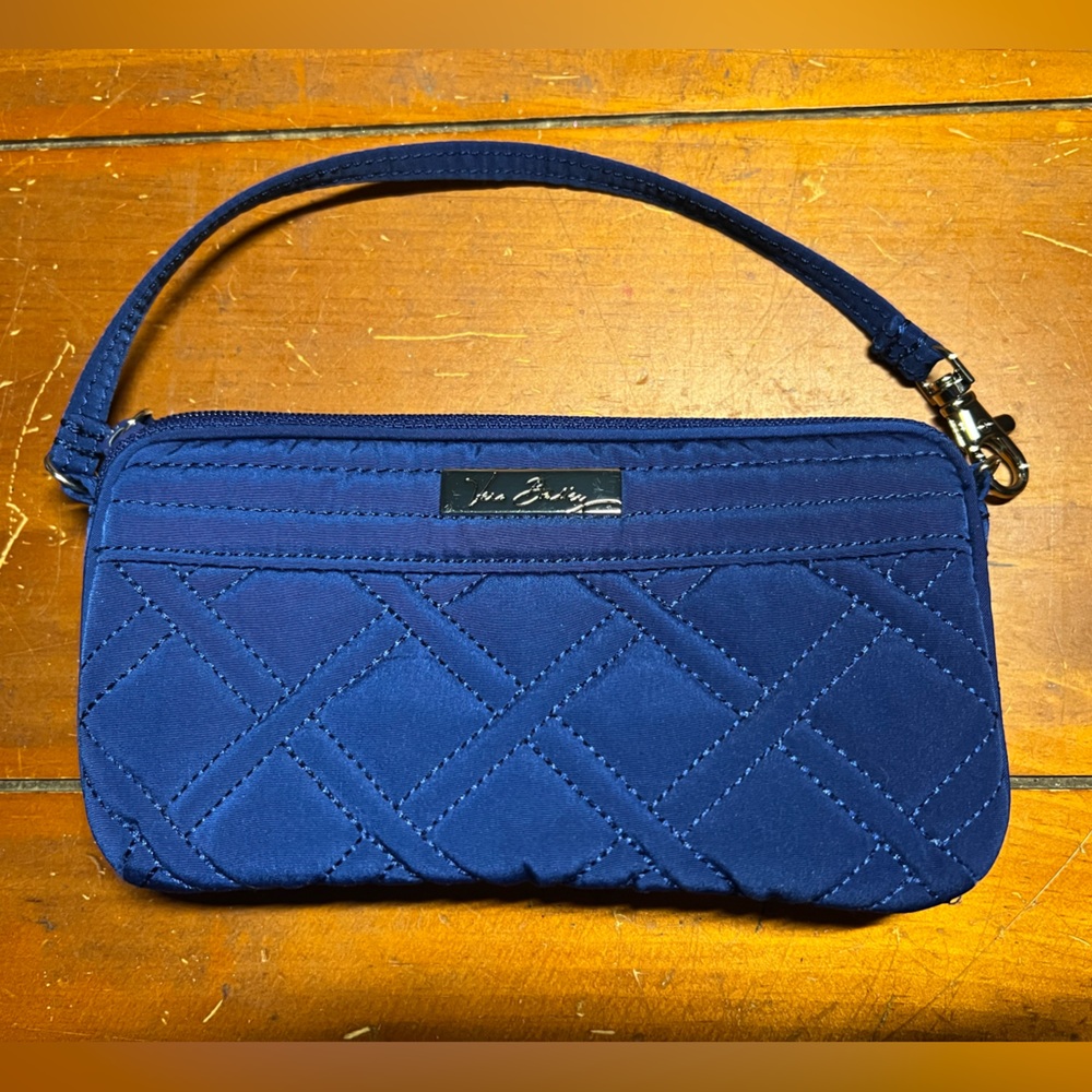 Vera Bradley Royal Blue Quilted Wristlet/Mini Purse - Picture 4 of 4